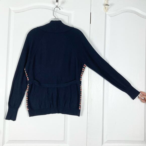 NWOT PLENTY BY TRACY REESE Cardigan M Silk Cotton Geo Print Shawl Neck Buttons - Picture 2 of 9